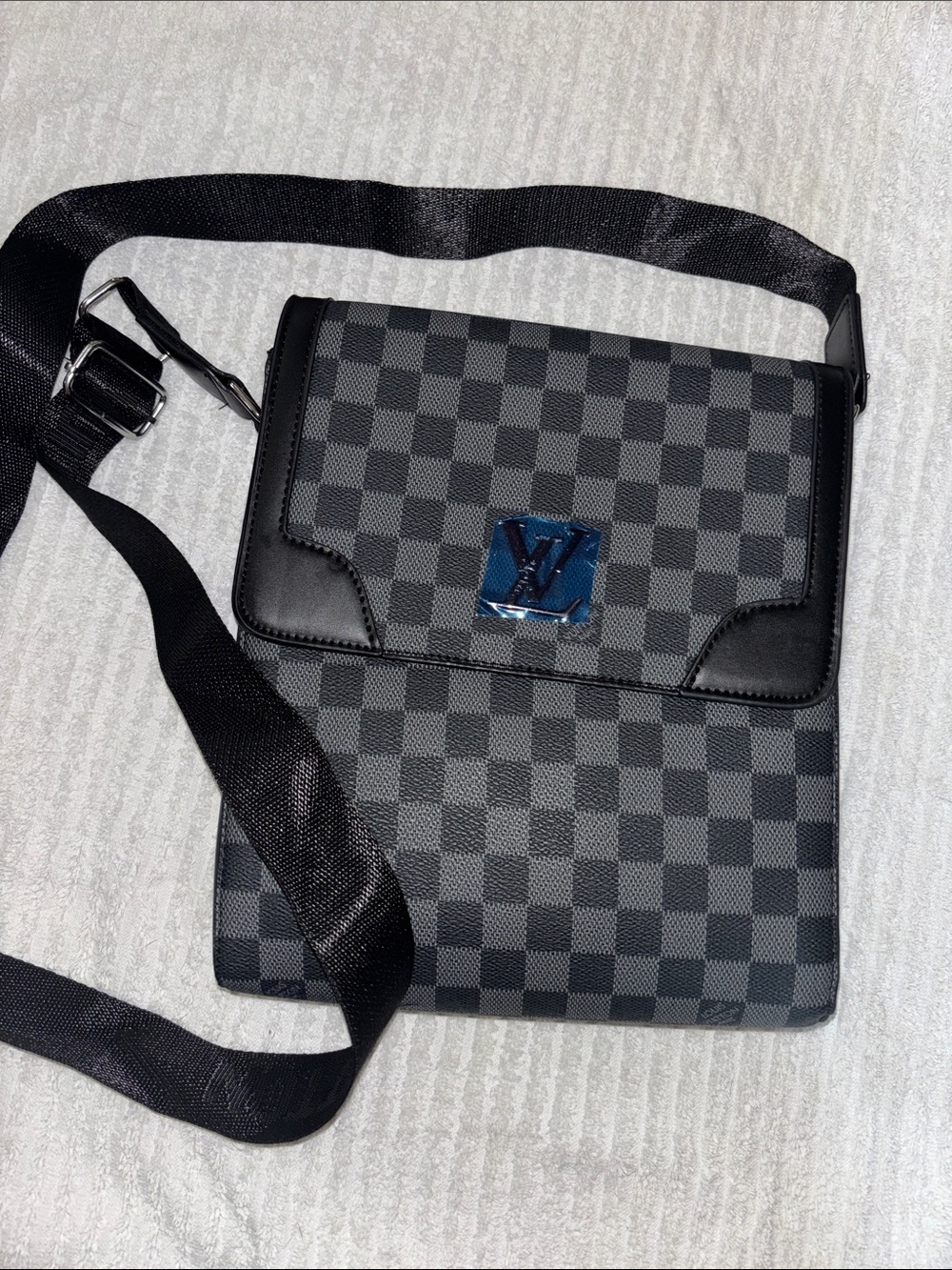 Louis Vuitton Black and Gray Damier Graphite Crossbody Messenger